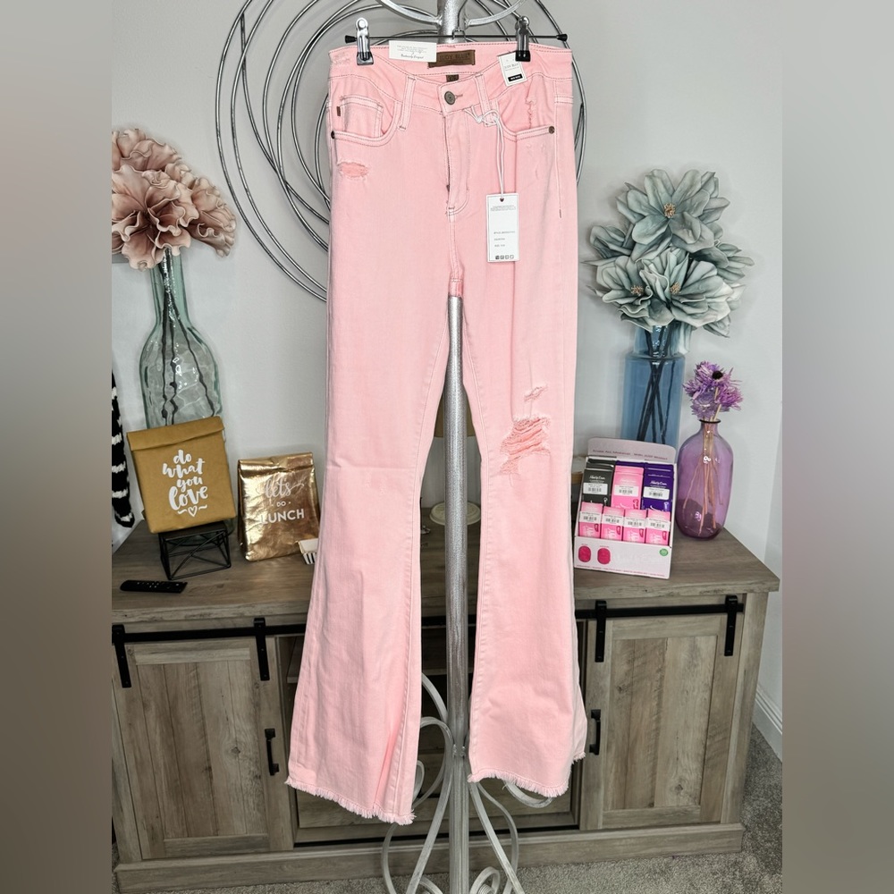 Judy Blue Pink flare jeans